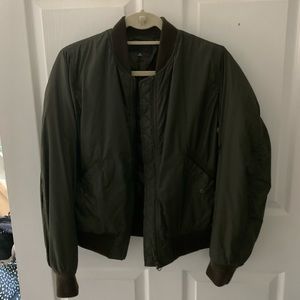 Green bomber jacket